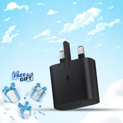 Samsung 25W Adapter W/O Cable 3 Pin New Version With Free Gift