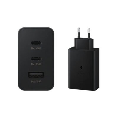Samsung 65W Adapter 2Pin Trio USB-C X 2 Ports, USB-A Port - Salamtec